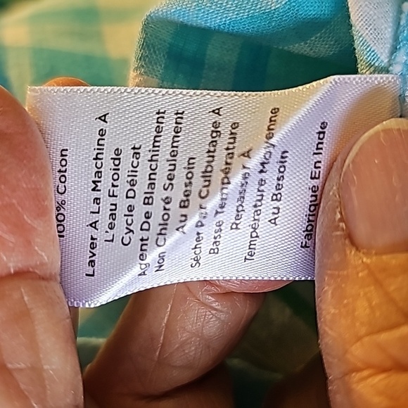 Talbot's blue plaid long sleeve casual button-down shirt. Size medium. - Picture 8 of 8